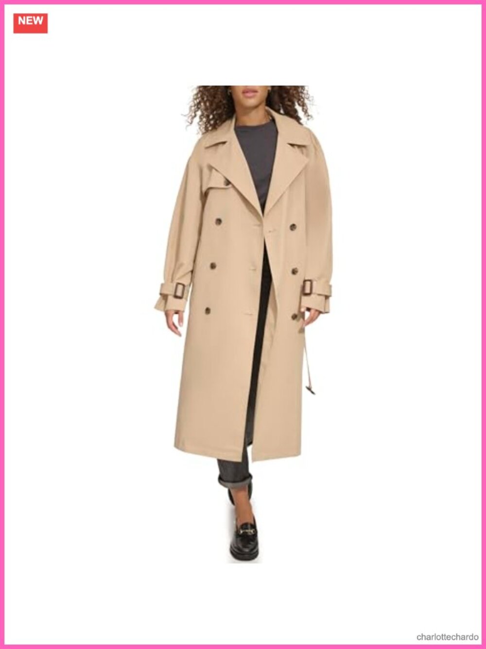Levi's Women's Belted Trench Coat Waterproof Cotton Blend Long Sleeve